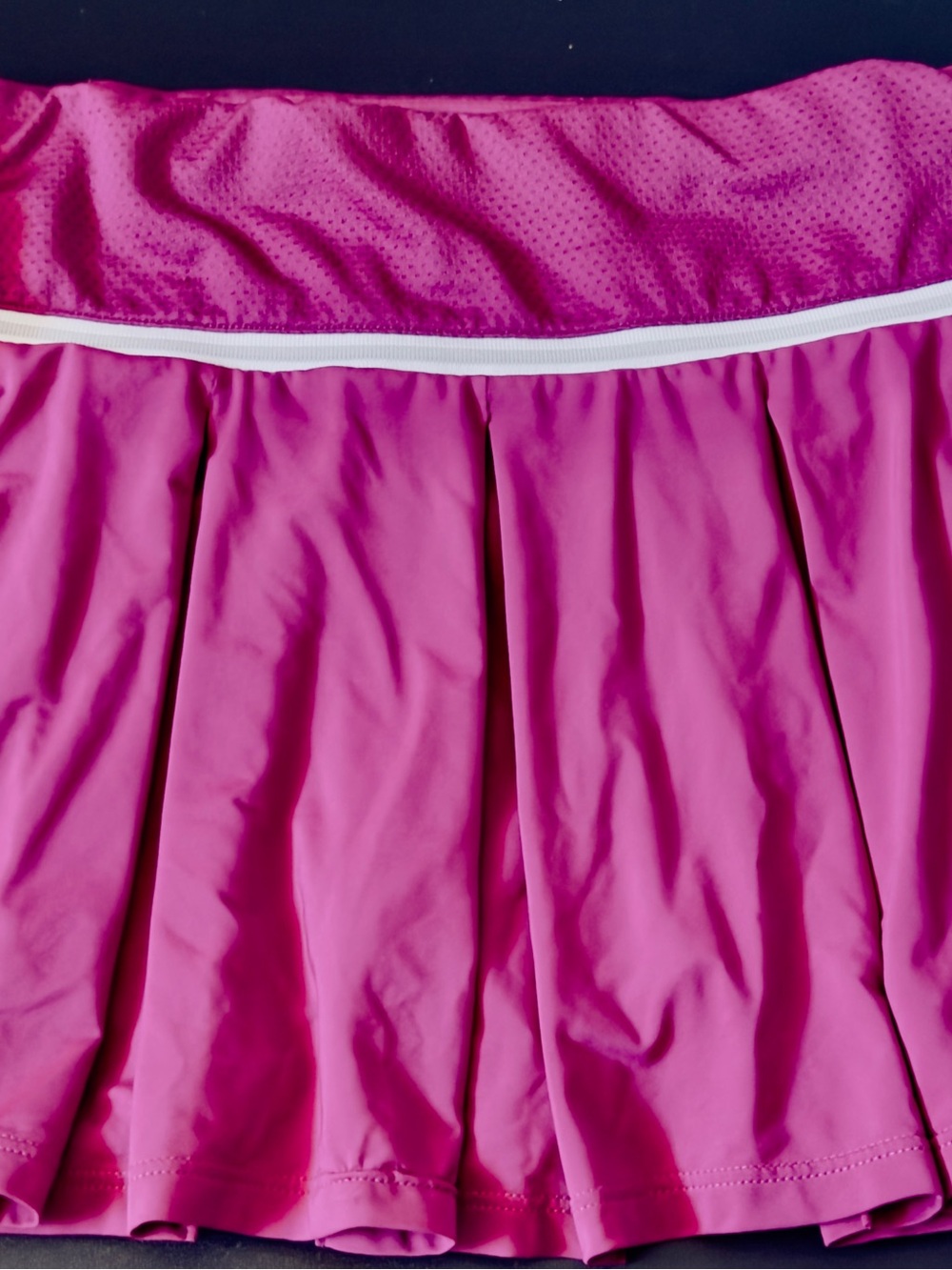 Lacoste Fuchsia Flared Tennis Skort with White Trim